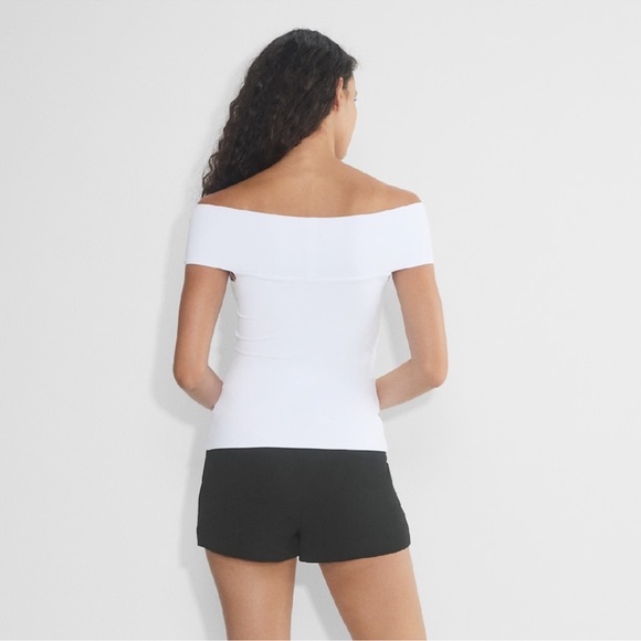 NWT ARITZIA Villa Pink Original Contour Twist Off-shoulder Top - Picture 3 of 7